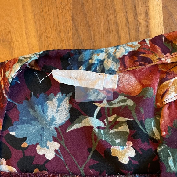 Lush Floral Chiffon Tunic Top Size Small - Picture 3 of 4